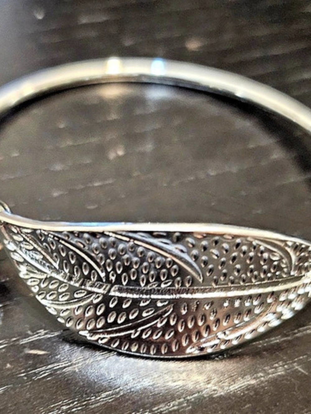 Silver Leaf Cuff Bracelet